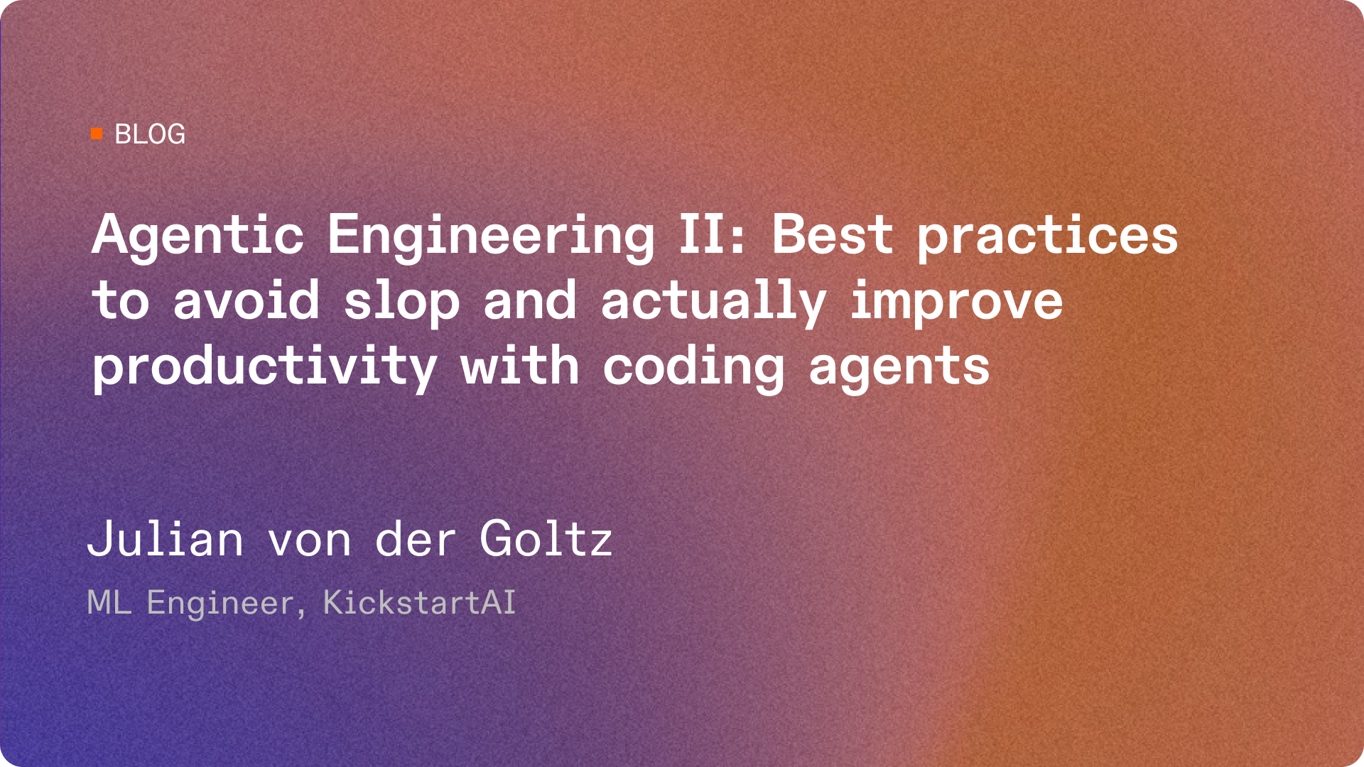 Best practices for coding agents